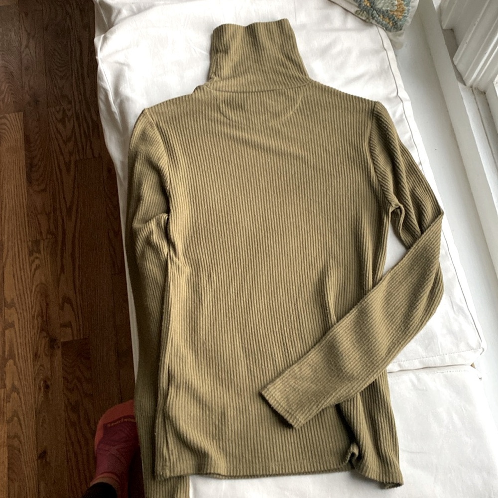Faherty Legends Ribbed Olive Turtleneck - image 3